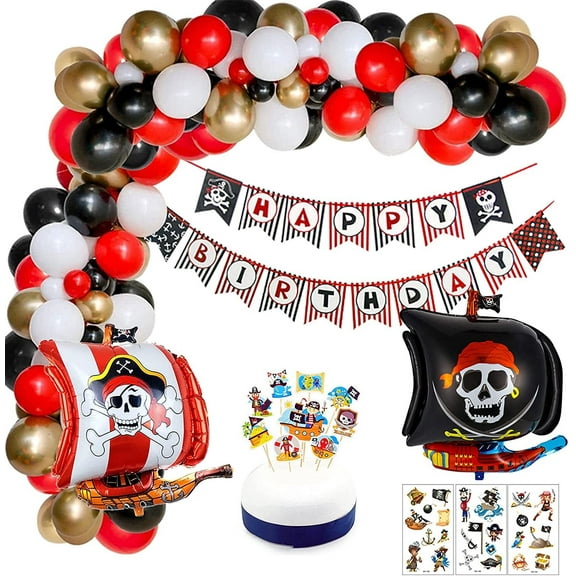 Pirate Party Favors - Pirates Latex Balloons - Pirate Party Supplies - Great for Caribbean Pirate Themed Parties