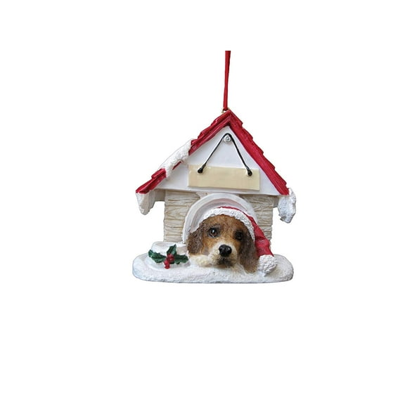 Beagle Doghouse Ornament Hand Painted and Easily Personalized