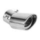 thumbnail image 3 of pieza de silenciador de escape trasero universal redondo de acero inoxidable cromado para automóvil, 3 of 13
