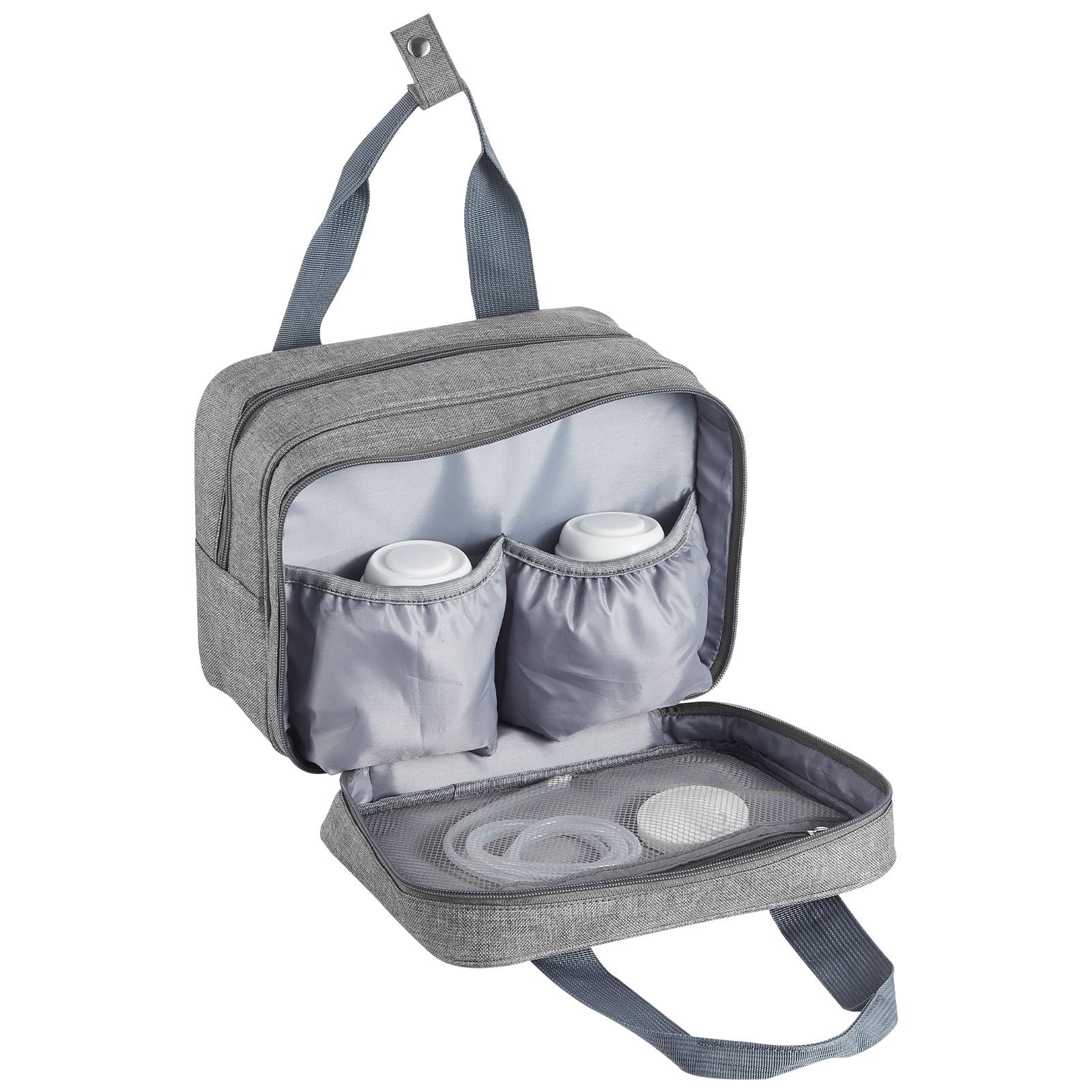 Wearable Breast Pump Bag with Ice Pack Fits M5/M6 Pumping Accessories Breastmilk Storage convenient Carrying Case Grey