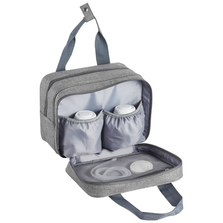 Wearable Breast Pump Bag with Ice Pack Fits M5/M6 Pumping Accessories Breastmilk Storage convenient Carrying Case Grey