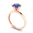 thumbnail image 2 of Clara Pucci 14K Rose Gold 1.5ct Tanzanite Solitaire Ring for Women, 2 of 8
