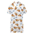 thumbnail image 4 of Wxolcjlv women's Cocktail Print Pajama Set Button Front Short Sleeve Top Matching Sleep Shorts, 4 of 4