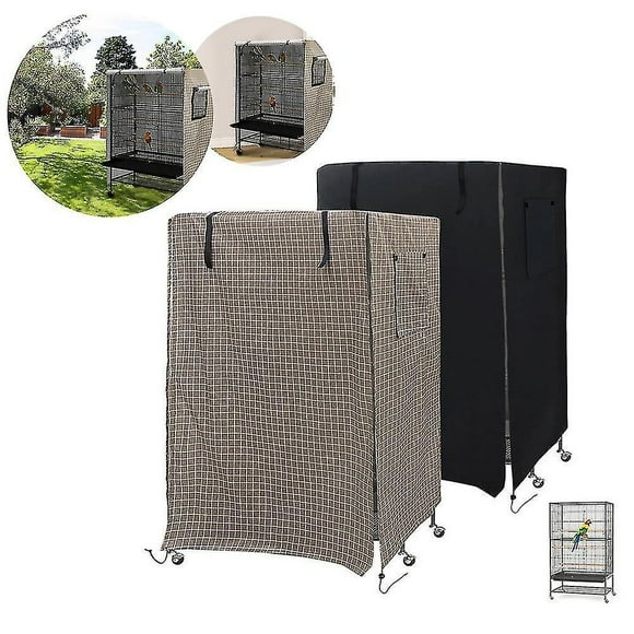 Universal Bird Cage Cover, Dark Colored Drape for Animal Crate, Waterproof & Washable Night Cover for Cages