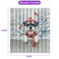 thumbnail image 5 of Playful Schnauzer Welcomes Winter Snowy Day with Cardinal Bird Shower Curtain Miniature Schnauzer Dog Lover Waterproof Bathroom Bathtub Curtain - 12017, 5 of 5
