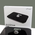thumbnail image 2 of Digital Bathroom Scale with Tape, Battery-Free Tech, Highly Accurate Body Weighing Scale, Press-on and Auto-Off, Easy-to-Read LCD Display, Wide Platform with Precision sensors, 397lbs Black, 2 of 7