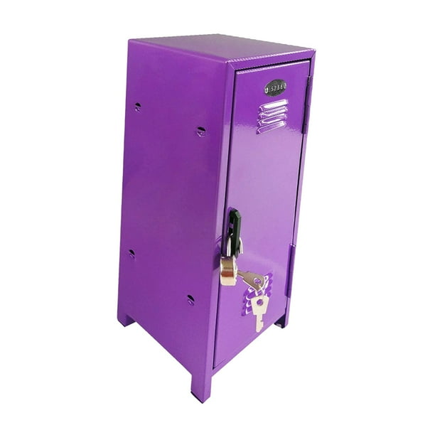 Armario de maquillaje independiente con cerradura, mueble de noche, organizador Violeta