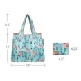 thumbnail image 3 of Wrapables Foldable Tote Nylon Reusable Grocery Bag (Set of 2), Llamas, 3 of 5