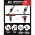 thumbnail image 4 of Foluck 40pc Low Voltage Wire Connectors Set, T Tap 3 Way 2 Pins 1 Pin Splice Wire Connectors 2 Way 2 Pins 1 Pin, Quick Solderless Wire Connector for Automotive, Led Strip, Landscaping, 18-24AWG, 4 of 7
