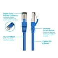 thumbnail image 3 of Monoprice Cat8 Patch Cable - 14 Feet - Blue | Double Shielded (S/FTP), 28AWG, 2GHz, 40G, Pure Bare Copper, Snagless RJ45, Ethernet Cable, 3 of 6