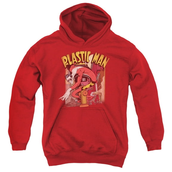 Dc - Plastic Man Street - Youth Hooded Sweatshirt - Large