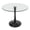Black, variant on LeisureMod Round Dining Table Modern 27" Glass Tabletop with Black Steel Pedestal Base for Kitchen and Living Room Bristol Series