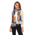 thumbnail image 2 of FORMRS Womens Scarf Winter Soft Long Big Warm Shawls Wrap Tassel Scarves, Large Colorful Flowers Pattern, 2 of 9