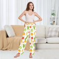 thumbnail image 6 of FORMRS Women's Pajama Pants with Pockets Soft Comfy Loungewear Sleep Bottom, Sizes S-2XL, White Vegetables Pattern, 6 of 8