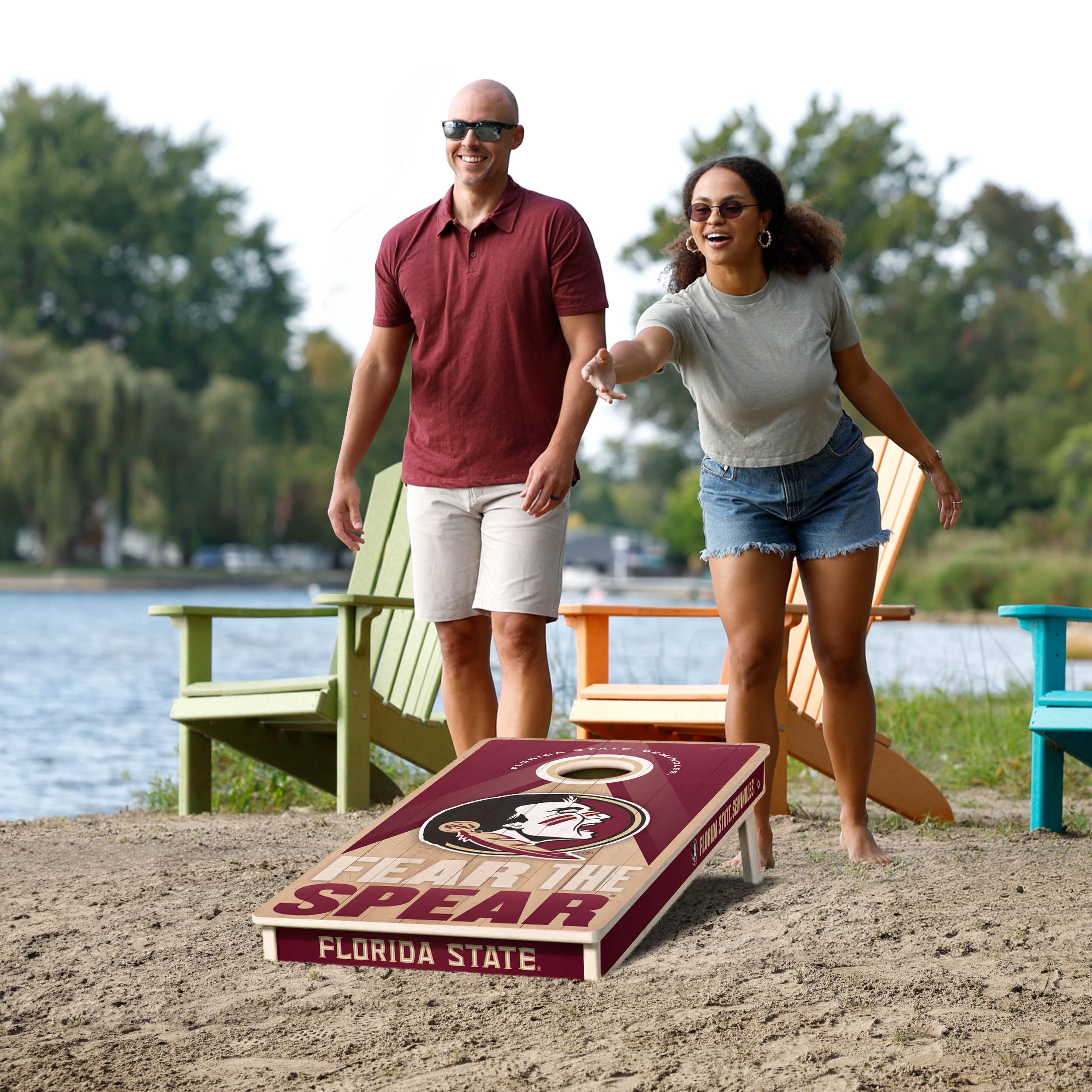 YouTheFan NCAA Florida St Seminoles 2x4 Slogan Series Cornhole NO BAGS