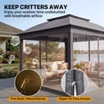 thumbnail image 5 of COOS BAY 11'x11' Pop-Up Instant Gazebo Tent with Mosquito Netting Outdoor Canopy Shelter with 121 Square Feet of Shade, Dark Gray, 5 of 10