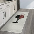 thumbnail image 1 of Wine Bar Decor Floor Rug - Heavy-Duty Ultra-Thin Wine Cellar Runner Rug - Non Skid Washable 70 % Cotton Kitchen Runner Rug and Wine Kitchen Decor - 59 x 20 Inches, 1 of 9