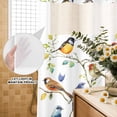 thumbnail image 3 of No Hook Shower Curtain, Bird Leaf Shower Curtains for Bathroom with See Through Top Window, Spring Summer Tree Branch Farmhouse Retro Waterproof & Washable Bath Curtain Standard 72"x72", 3 of 9