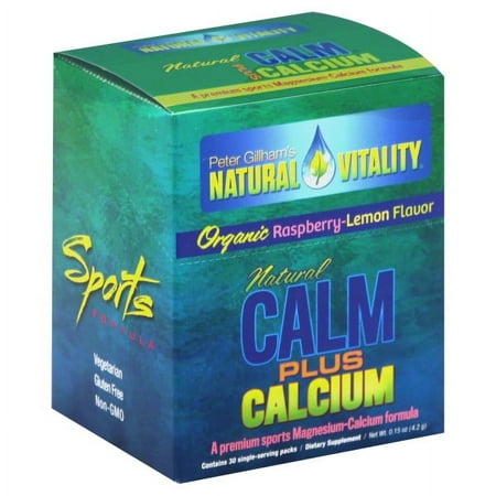 Natural Vitality Natural Calm Plus Calcium Raspberry Lemon Packets