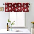 thumbnail image 3 of Christmas Snowflake Curtain Valances For Kitchen Window 54x18 Inch Xmas Winter Red Black Buffalo Plaid Rod Pocket Valance Windows Treatments 1 Panel Holiday Curtains for Bathroom Living Room Decor, 3 of 6