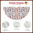 thumbnail image 4 of Daiia Tulips Flowers Drawing Merry Christmas Tree Skirt , Xmas Large Lace-up Tree Skirt, Santa Snowflakes Rustic Home Decorations New Year Party Farmhouse Decor-36", 4 of 7