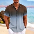 thumbnail image 2 of SHIXIAOO Chemise Décontractée de Printemps pour Hommes à Col Rabattu Imprimé Complet Manches Courtes de Plage Chemise de Vacances Extérieure T-Shirt Surdimensionné pour Hommes Chemises de Travail Décontractées pour Hommes, 2 of 5