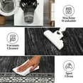 thumbnail image 4 of Tzou Machine Washable Area Rug, Non-Slip Modern Pearl Velvet Carpet with Printed Border for Living Room, Bedroom, 4 of 7