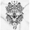 thumbnail image 2 of Geometric Feather Wolf Dreamcatcher Plus Size Crewneck Graphic Tee Shirt Brisco Brands 5X, 2 of 5