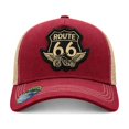 thumbnail image 2 of Knite Gorra Trucker Route 66 Wine Beige Malla Transpirable Biker Hombre, 2 of 5