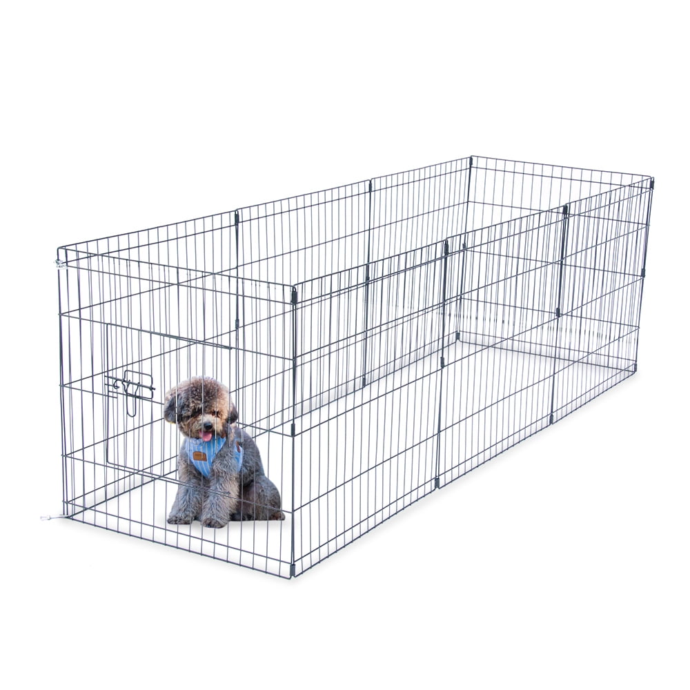 42/" Tall Dog Playpen 8 Panel Exercise Fence Cage Kennel w// Door Outdoor Indoor