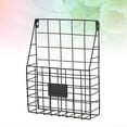 thumbnail image 2 of Nordic Style Letter Holder Book Organizer Wrought Iron Office Desktop Document Storage Rack (Black), 2 of 3