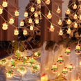 thumbnail image 3 of Venta caliente luces de cadena navideña impermeables Santa Claus muñeco de nieve decoraciones de Navidad luces con pilas, 3 of 4
