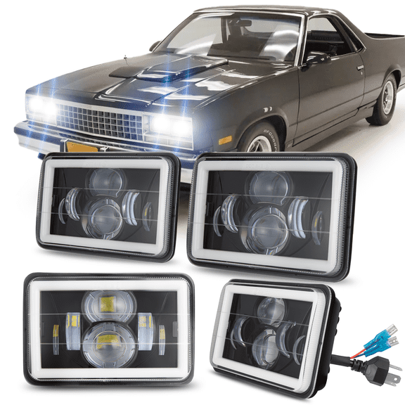 Headlight Assembly - Compatible with 1978 - 1987 GMC Caballero 1979 1980 1981 1982 1983 1984 1985 1986 High Low Beam