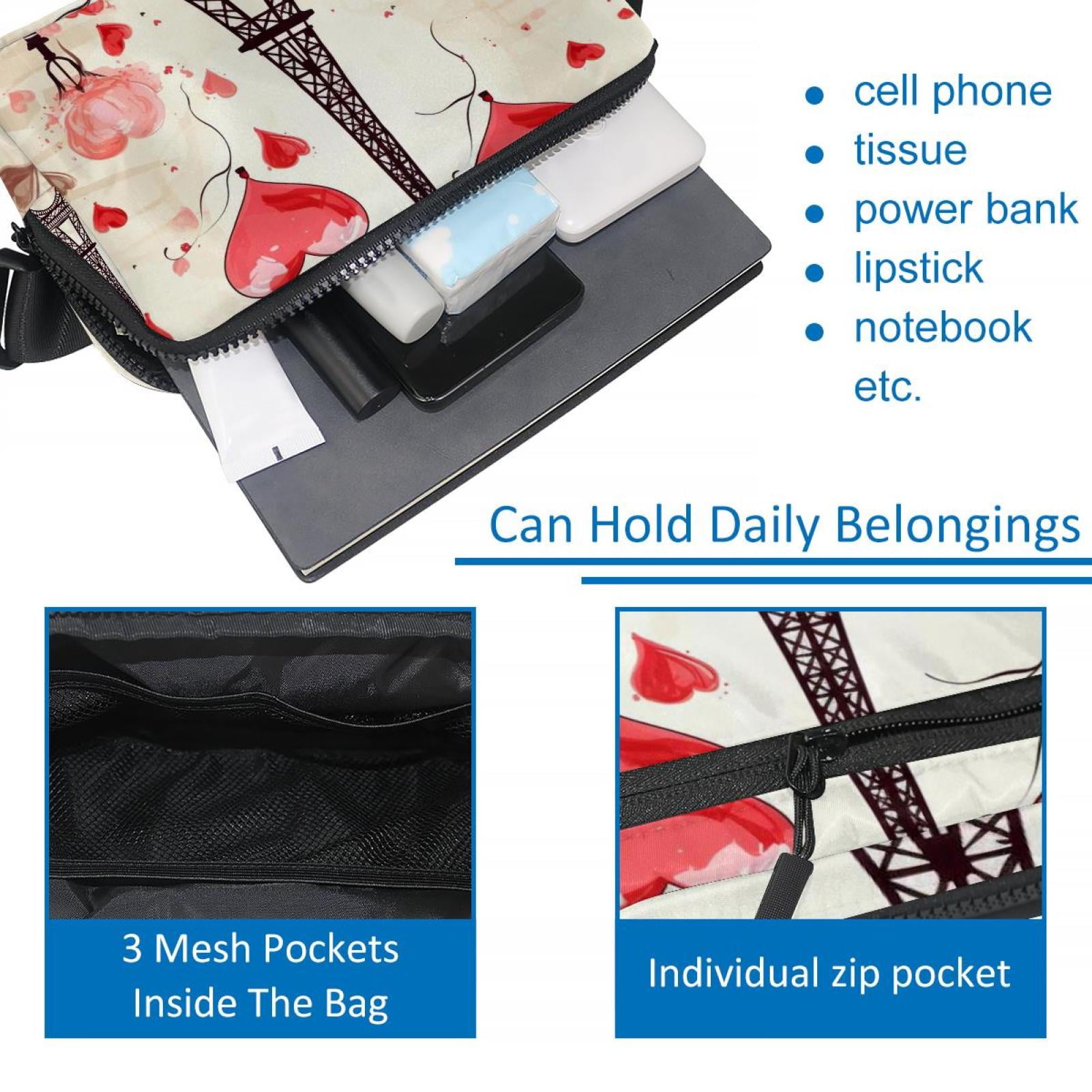 Valentine's Day Sling Bag with Extension Strap - Lightweight Adjustable Unisex Fanny Pack for Waist Packs