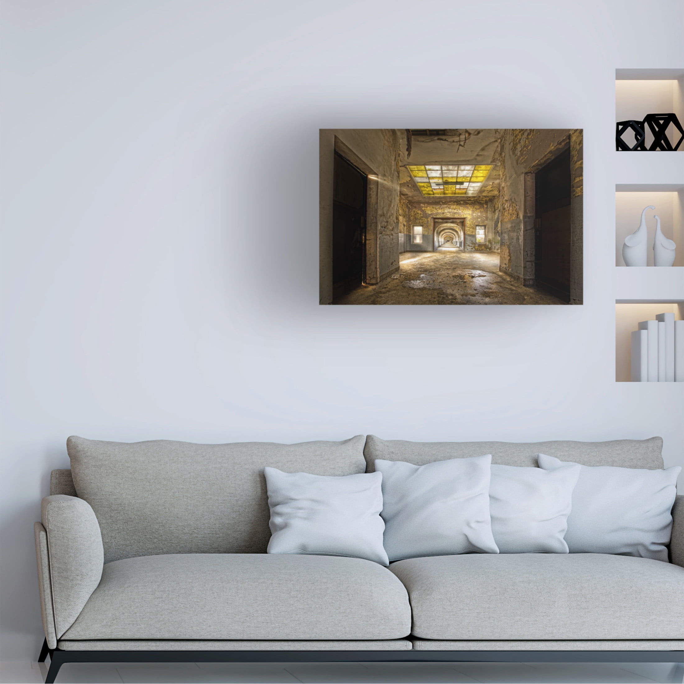 Canvas Wall Art - Paul Boomsma 'Labyrinth-School' Wall Art for Living Room, Bedroom, or Office D?cor by Trademark Fine Art - 19 x 12 Inches
