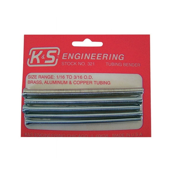 ZORO SELECT 321 Tube Bender Set,Spring,4 3/8 In Length