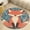 Flannel-3, variant on Fox Round Area Rugs for Bedroom Living Room, 5FT Soft Indoor Circle Carpets, Carpet Home Decor Floor Mat