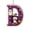 D, variant on Halloween Letter Ornament, 3.15 x 3.15in Penguin Alphabet Initial Hanging Decoration, Acrylic A-Z Choice for Halloween Tree, Wreath and Party Decor