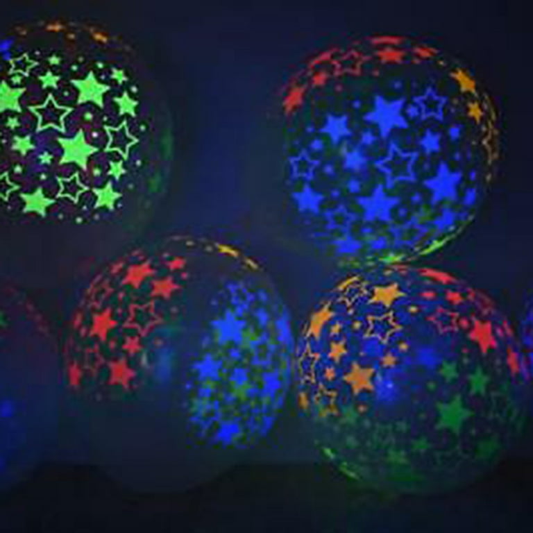 500pcs 3inch Neon Glow Balloon UV Blacklight Reactive Neon