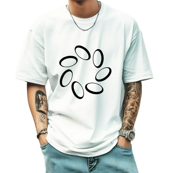 Graphic Tees for Men Summer New Print Casual Tee Fashion Trend Sports Shirt Select