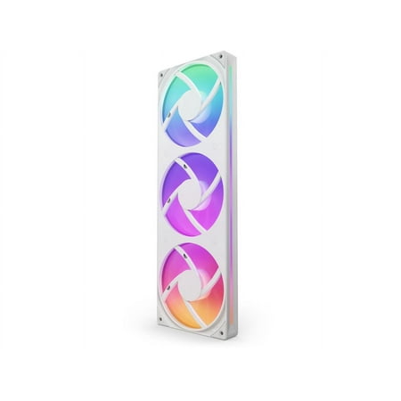 NZXT F360 RGB Core - 360mm Single-Frame Case Fan Unit with 3 x 120mm RGB Fans and  Fluid Dynamic Bearings - White