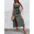 thumbnail image 3 of Women's Bohemian Wrap Boho Maxi Dress - Sleeveless V-Neck with Cut-Out and High Slit by Estella's, 3 of 6