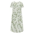 thumbnail image 2 of Pntutb Dress for Women Casual Round Neck Print Summer Short Sleeve Dresses Pockets, 2 of 7