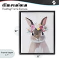 thumbnail image 4 of Stupell Industries Cottage Flower Crown Rabbit Black Floating Frame Canvas Art, 17 x 21, by The Prints Vibe, 4 of 8