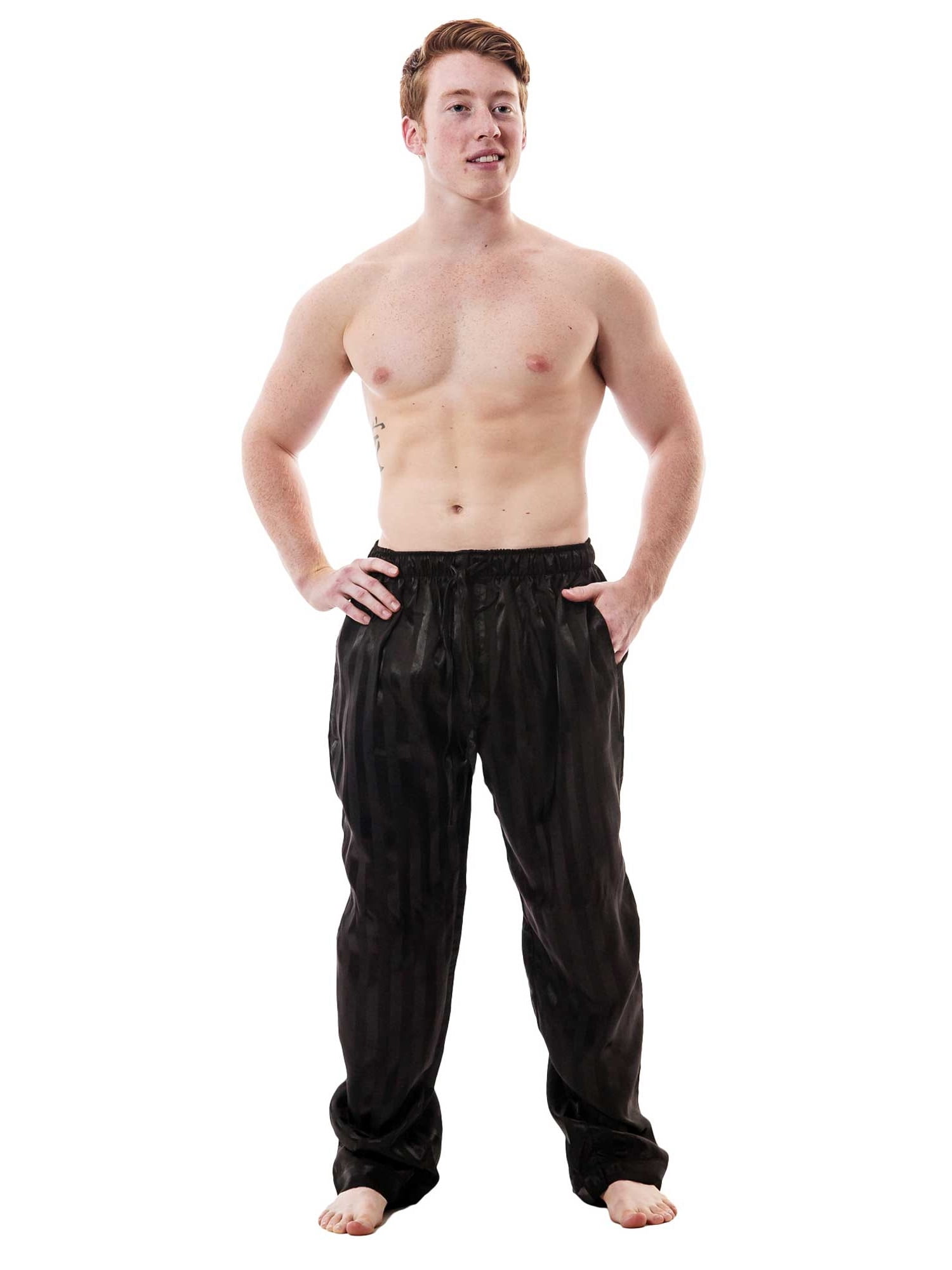 Up2date Fashion's Men's Striped Satin Lounge Pants