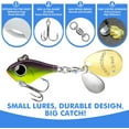 thumbnail image 3 of TRUSCEND Easy Catch Fishing Lures with Vibrating Swimming Flashing and Jigging Action, Ultimate Search Bait for All Fish Specie, Amazing Ice Fishing Jig Spinners with BKK Hook, Long Cast Spinner Bait, 3 of 8