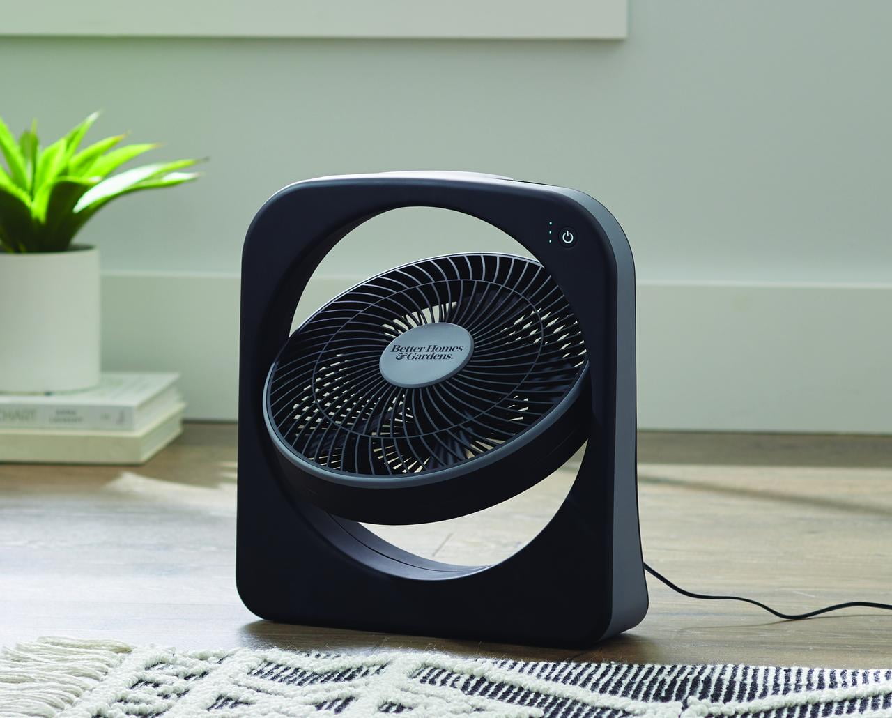 (2 pack) Better Homes & Gardens 9" Dual Power Portable Fan, Indoor/Outdoor Use, 3 Speeds, Adjustable Tilt Angle, Black