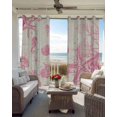 thumbnail image 4 of Pink Coastal Starfish Blackout Curtains, Light Blocking Print Window Curtains, Nautical Beach Conch Seashhells Thermal Insulated Window Drapes for Living Room Kitchen Cafe 2 Panels, 84"W x 63"L, 4 of 9