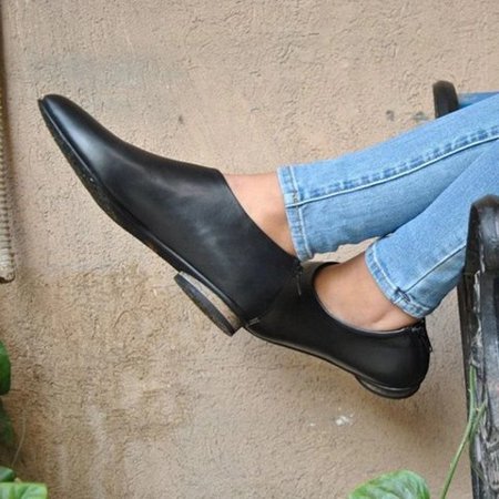 

Homeex Low Heel Casual Women s Shoes Mid Mouth Black 40