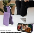 thumbnail image 3 of For iPhone 14 Pro Max Case Wallet with Card Holder Functional Two Way Kickstand Durable Shockproof RFID Blocking Leather Slim Protective Credit Card Slots Case for iPhone 14 Pro Max(Purple), 3 of 16